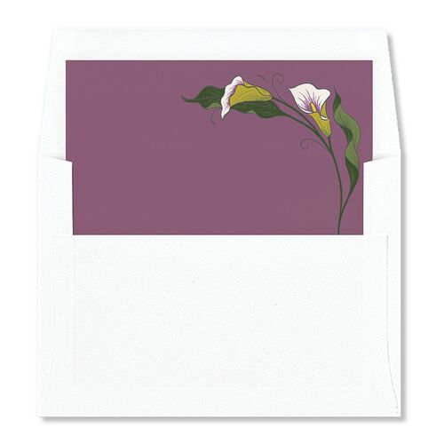 Calla Lily Nouveau Envelope Liners Licorice Standard