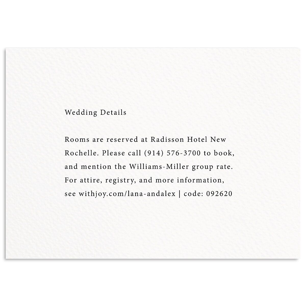 Natural Palette Wedding Enclosure Cards