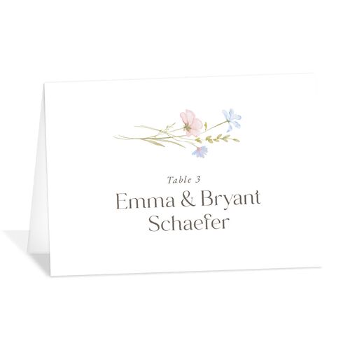 Wildflower Photo Place Cards Lilac Signature