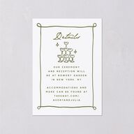 Hand Drawn Cake Wedding Event Detail Cards Dark Camo Signature Standard