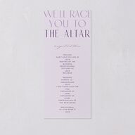 Real Talk Wedding Programs Sheer Lilac Signature