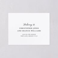 Hand Drawn Vintage Locket All-in-One Wedding Invitations Linen Signature Light Both Recipient and Return Addresses No