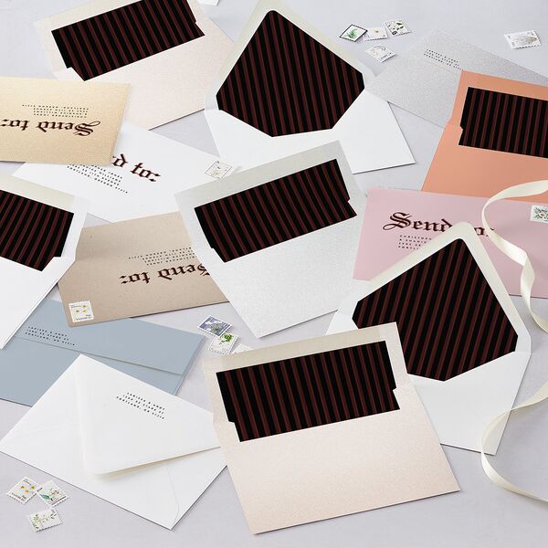 Editorial Gothic Till Death Euro Envelope Liners Charcoal Luxe