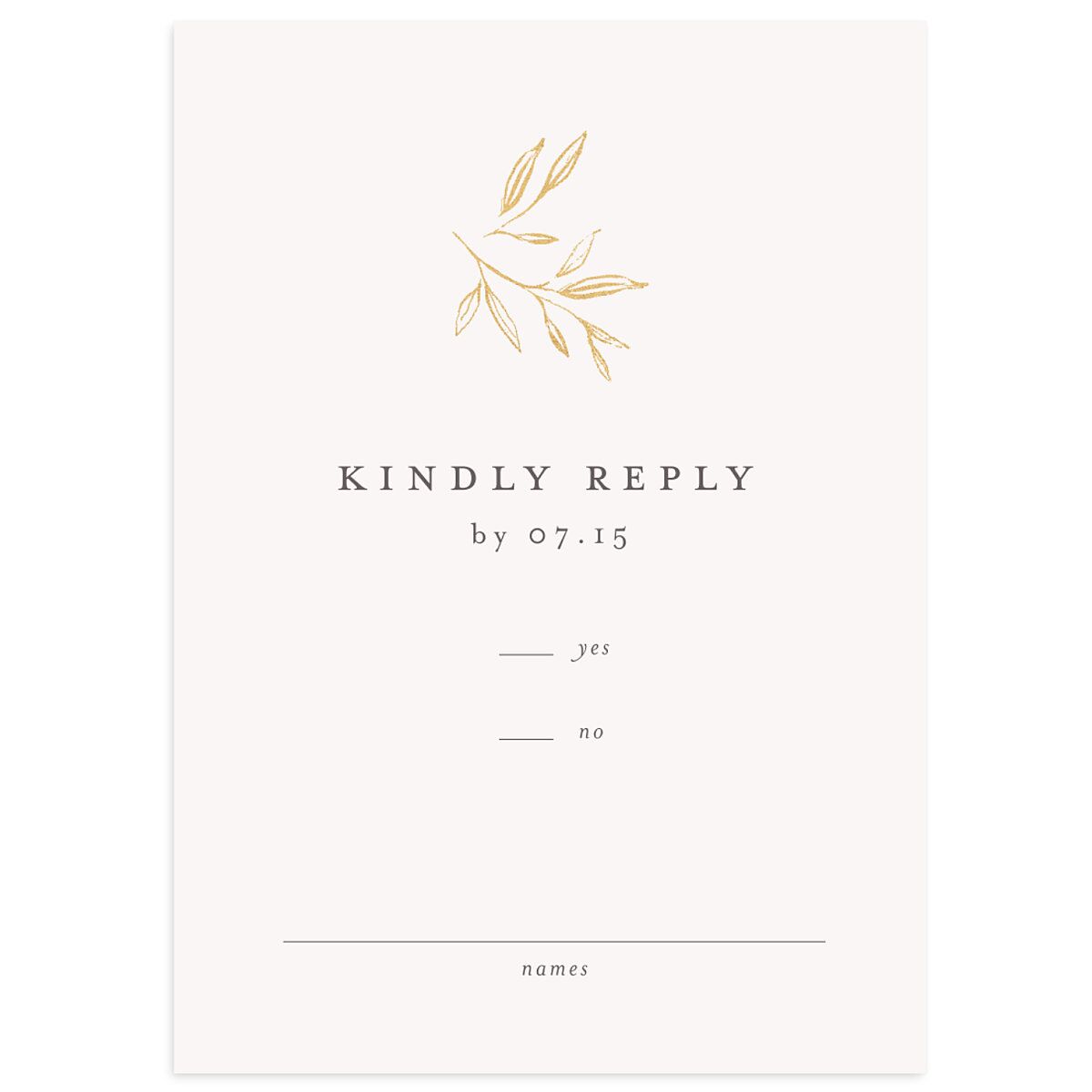 Shining Sprig Wedding Response Cards