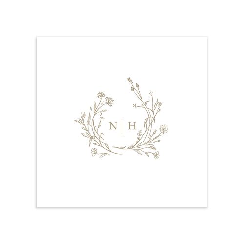 Natural Monogram Cocktail Napkins Fawn Napkin Uncoined