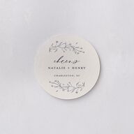Natural Monogram Coasters Midnight Navy Cardboard Circle