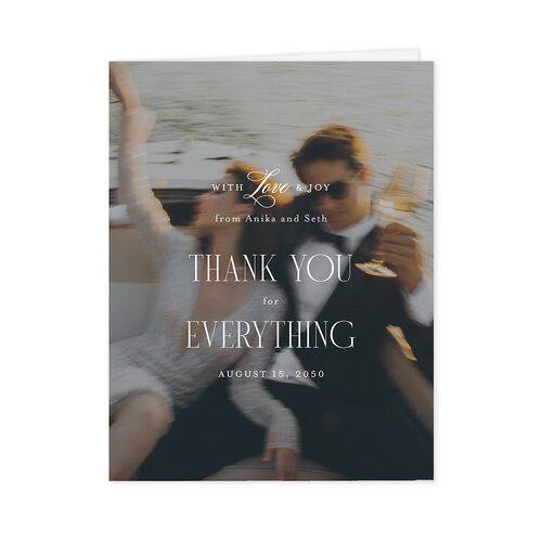 Cosmopolitan Photo Thank You Cards Champagne