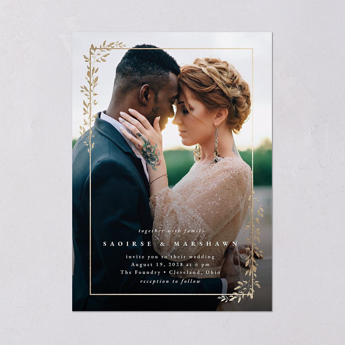 Delicate Frame Wedding Invitations — view 2