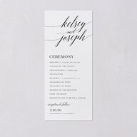 Painted Minimal Wedding Programs Midnight Signature