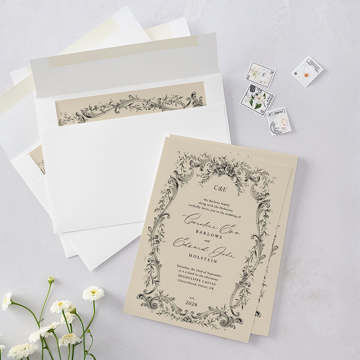 Antique Victorian Wedding Invitations — view 4