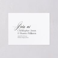 Romantic Movie Poster All-in-One Wedding Invitations Licorice Signature Light Both Recipient and Return Addresses No