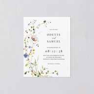 Romantic Wildflowers Save the Date Petite Cards Stream Signature smooth Blank No Standard