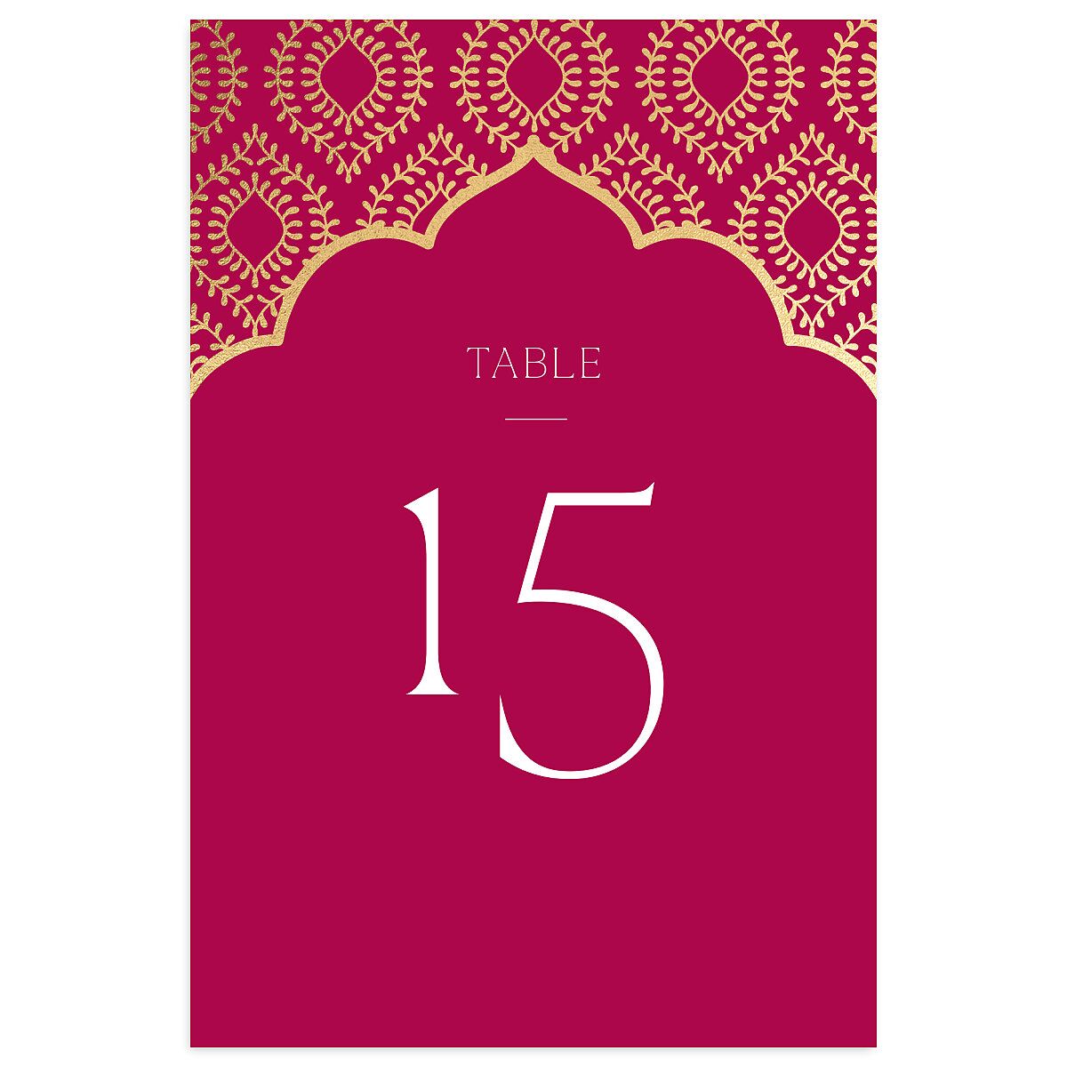 Gilded Lehenga Table Numbers