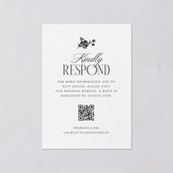 Old Money Botanical Wedding Response Cards Pure White Signature Standard