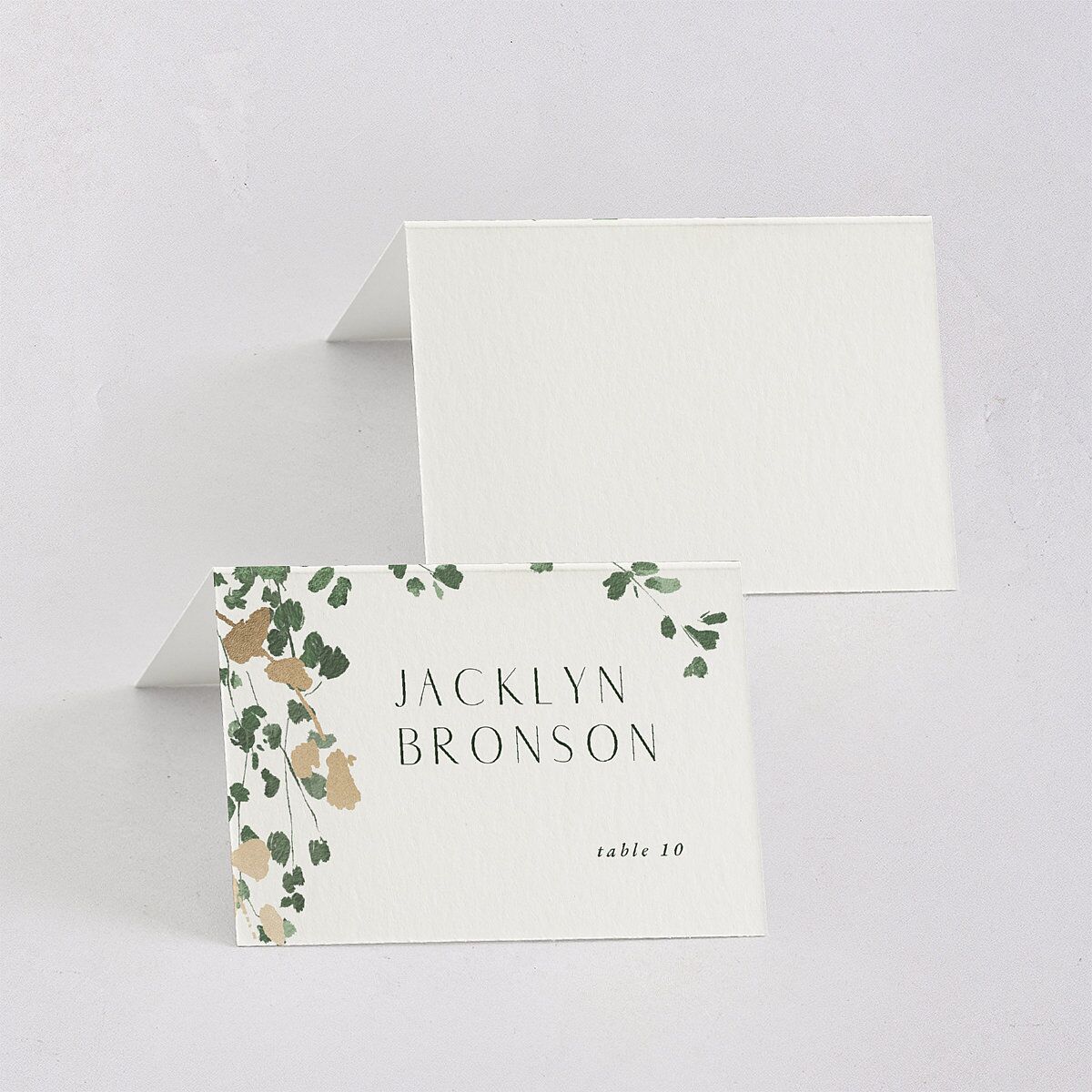 Cascading Florals Place Cards Gold Thyme Signature
