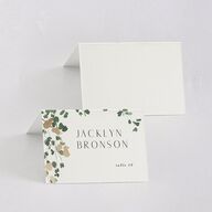 Cascading Florals Place Cards Gold Thyme Signature