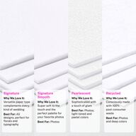 Simple Editorial Photo Wedding Enclosure Cards Pure White Signature