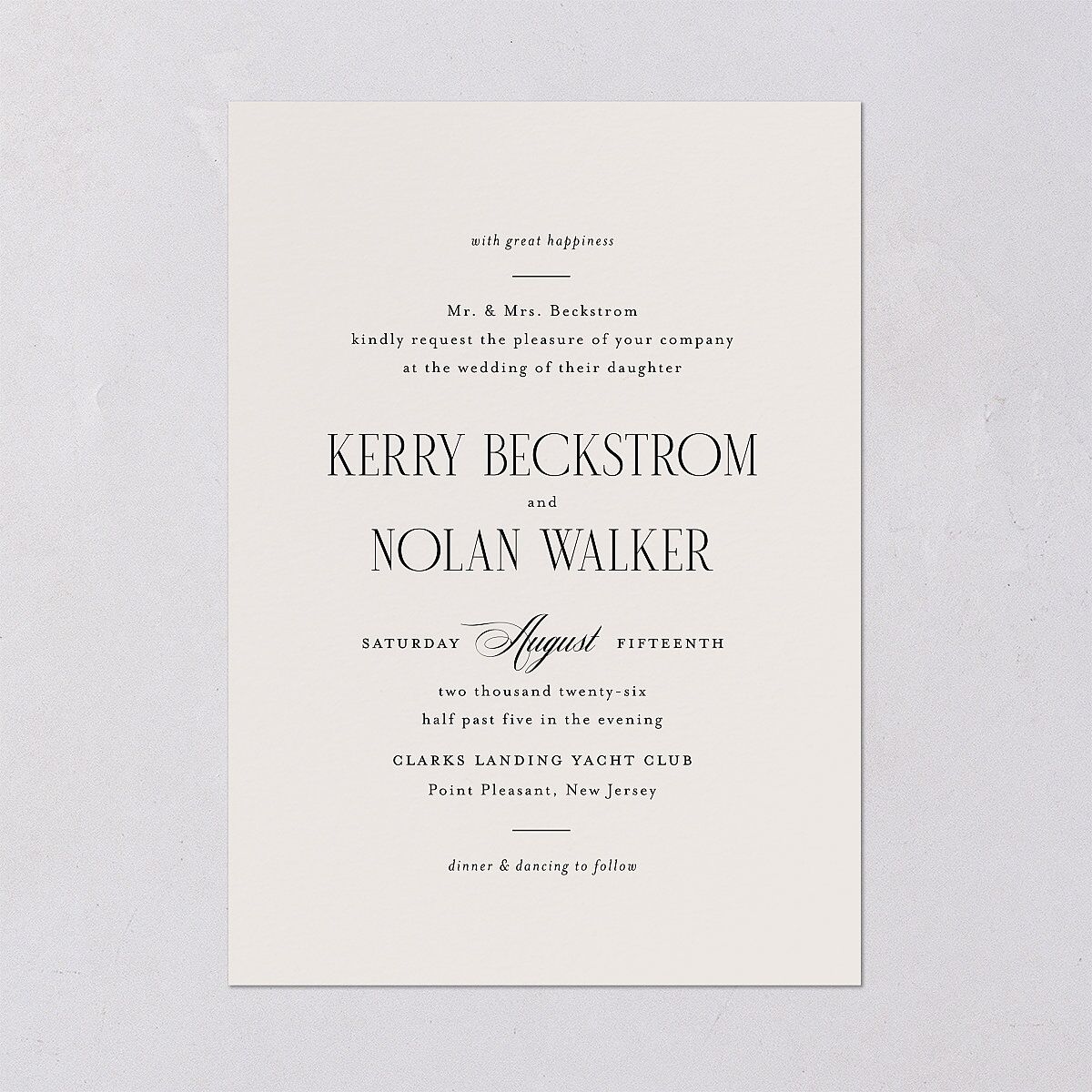Cosmopolitan Wedding Invitations — view 2