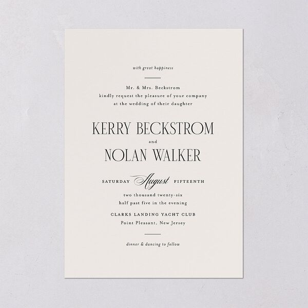 Cosmopolitan Wedding Invitations Champagne Signature Blank No Standard