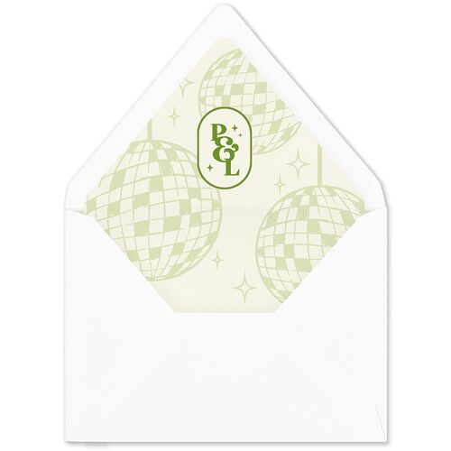 Colorful Retro Stripes Euro Envelope Liners Sea Foam Luxe
