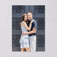 Church Stained Glass Wedding Invitations Moody Blue Signature Blank No Standard