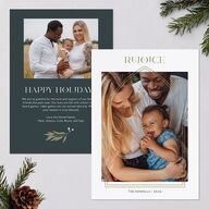 Rejoice Holiday Cards Dark Night Signature Blank Standard Portrait