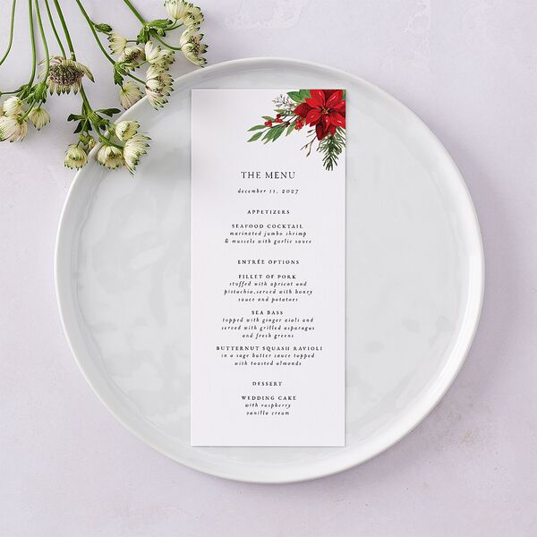 Christmas Poinsettia Menus Ruby Signature