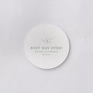 Floral Adornment Coasters Eucalyptus Cardboard Circle