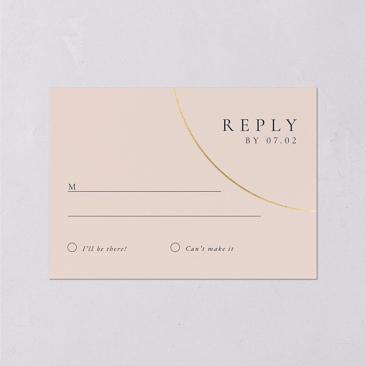 Minimal Rings Wedding Response Cards — view 1