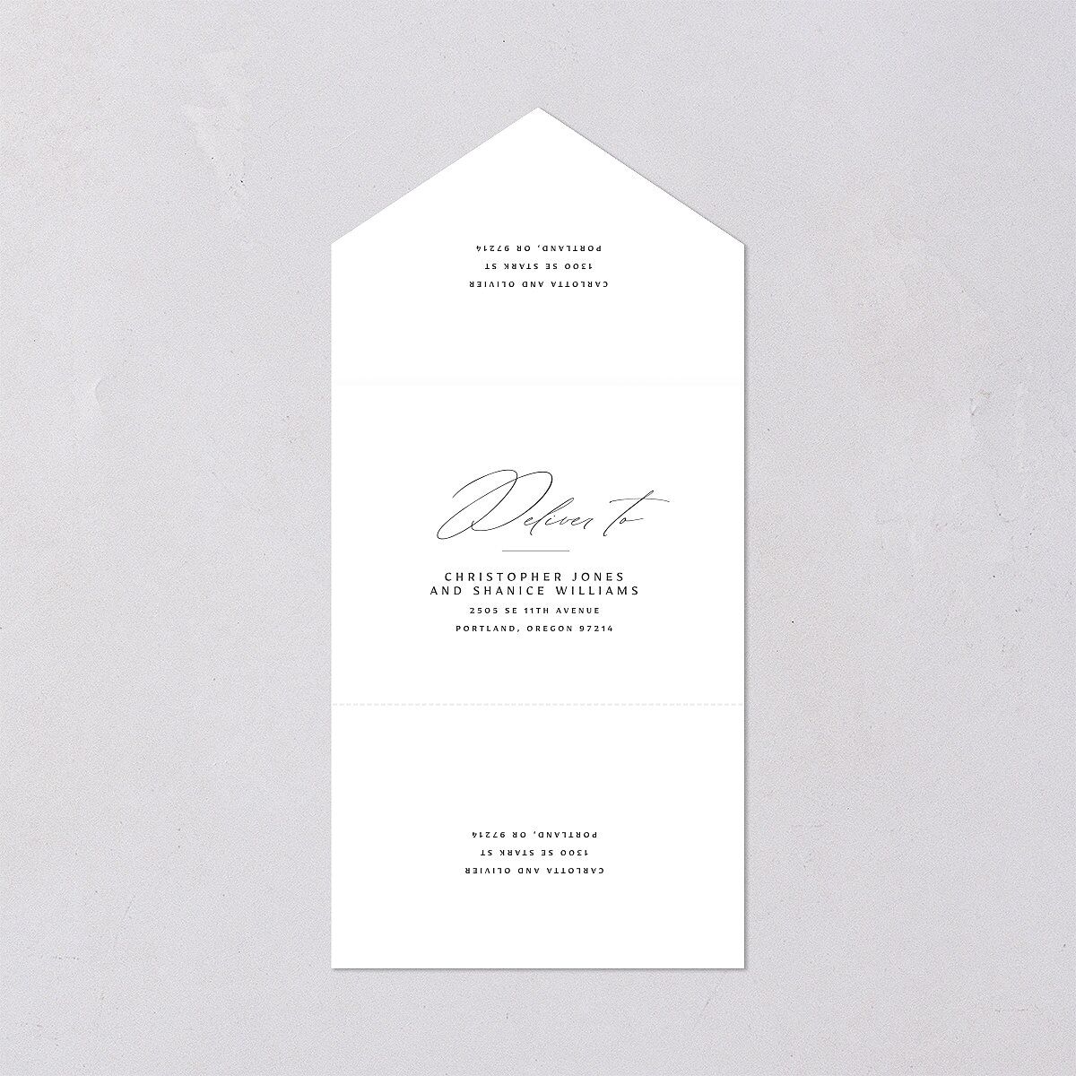 Simply Classic All-in-One Wedding Invitations — view 2