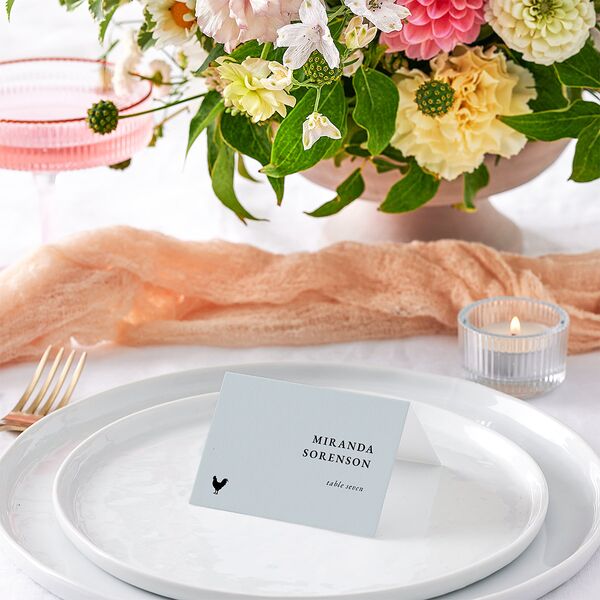 Vertical Names Place Cards Licorice Signature