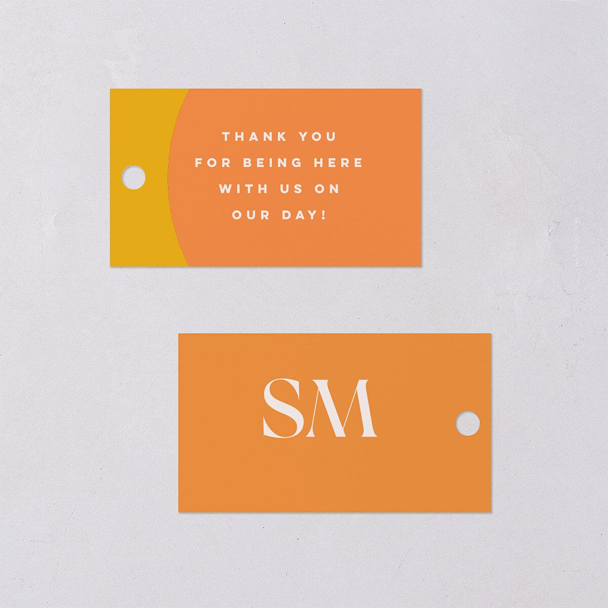 Retro Sunburst Favor Gift Tags Pumpkin Signature