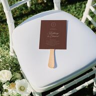 Vintage Oval Monogram Fan Programs Merlot Signature Standard
