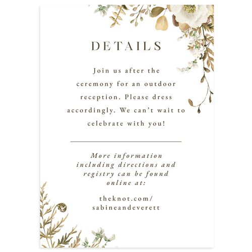 Floral Fern Frame Wedding Enclosure Cards Dijon Signature Standard