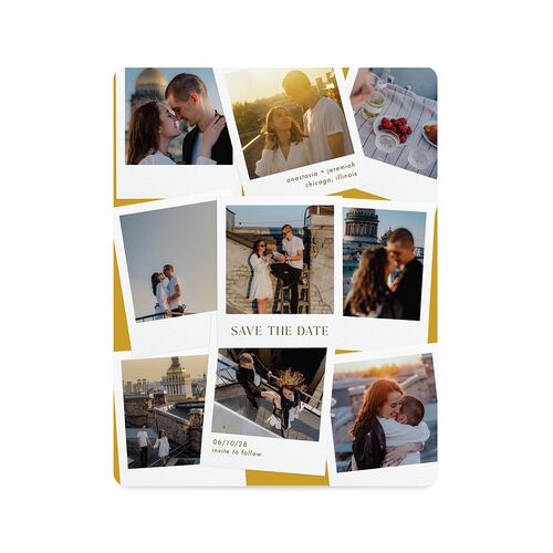Photo Splash Save The Date Magnets Marigold Magnet Paper