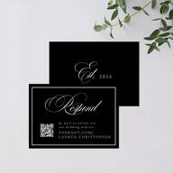 Lasting Frame QR Code RSVP Cards Pure White Signature Standard