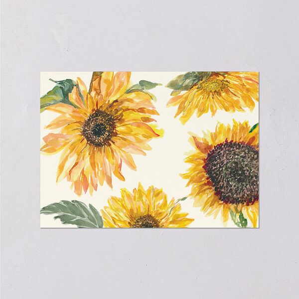 Sunflower Wedding Response Cards Cream Signature Standard