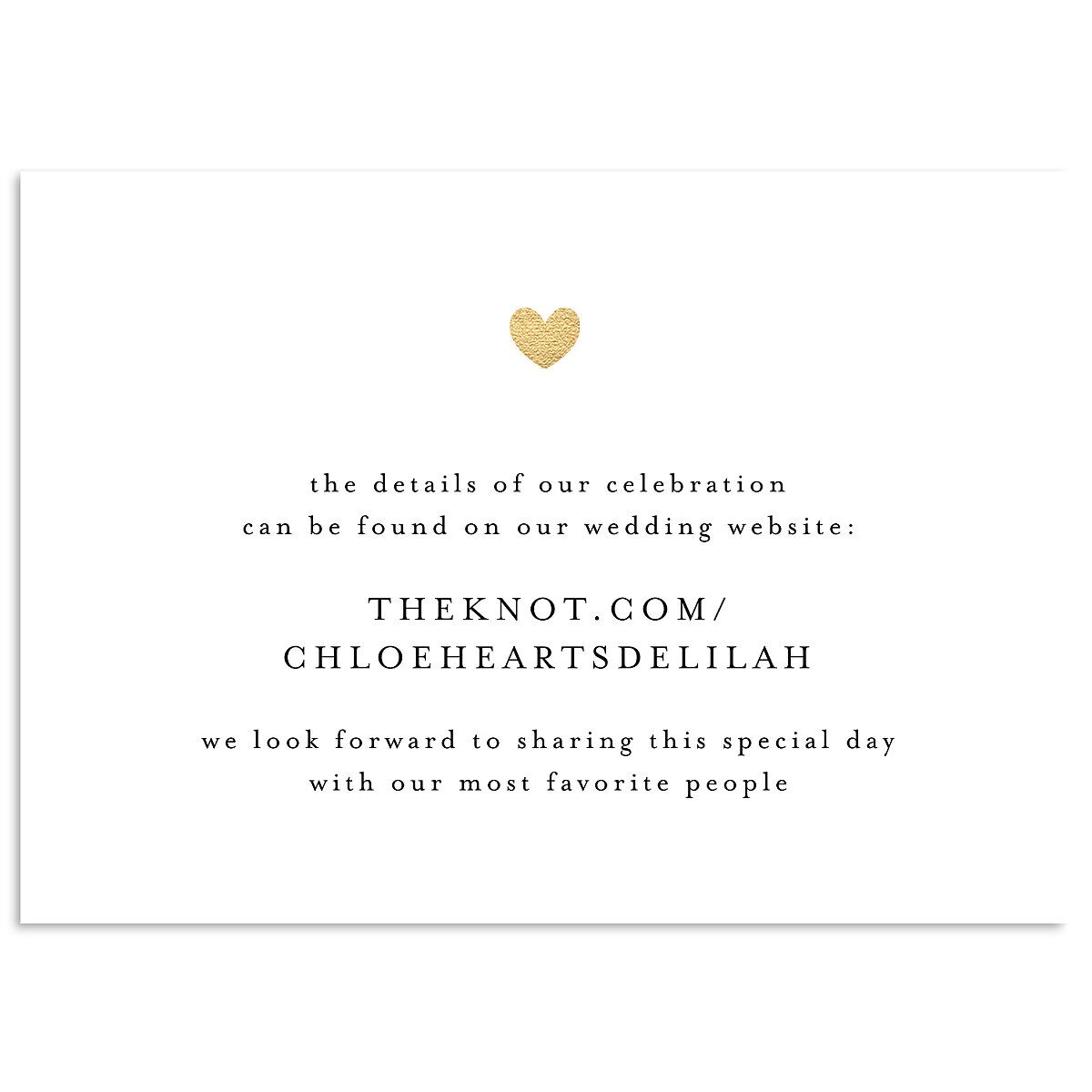 Dainty Heart Wedding Enclosure Cards