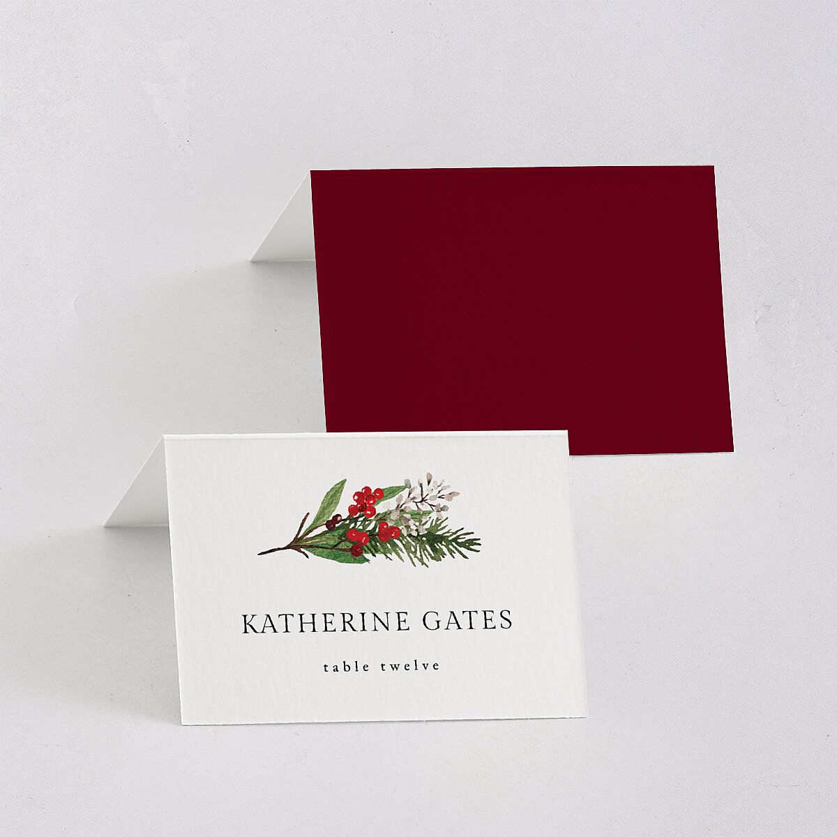 Christmas Poinsettia Place Cards Ruby Signature