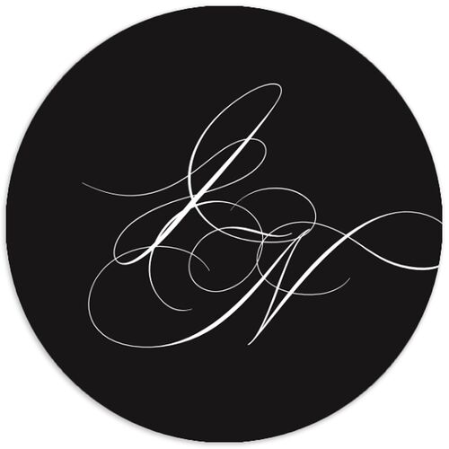 Formal Nautical Wedding Stickers Midnight Circle