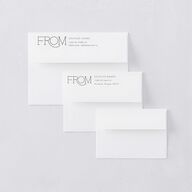 Ornate Love Song Save The Date Card Envelopes White Hunter Green Both Recipient and Return Addresses Signature Standard