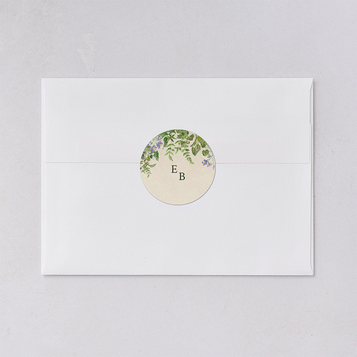Mushroom Garden Fairytale Wedding Stickers Dark Green Circle