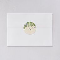 Mushroom Garden Fairytale Wedding Stickers Dark Green Circle
