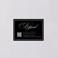 Lasting Frame QR Code RSVP Cards Pure White Signature Standard