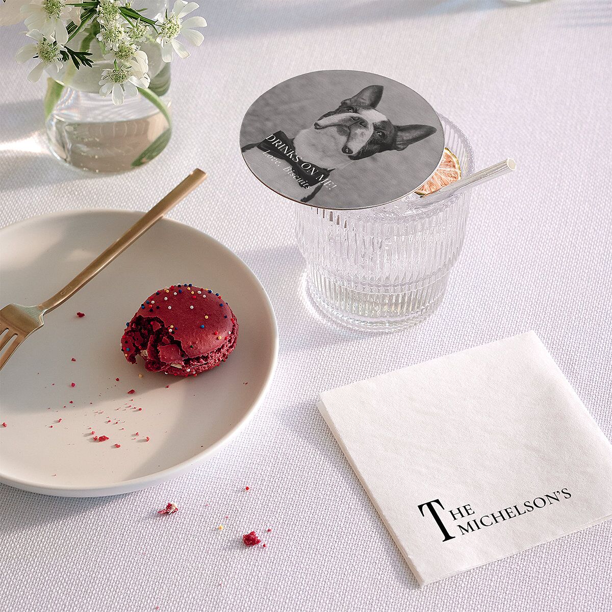 Magazine Cover Wedding Day Coasters Licorice Cardboard Circle