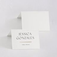 Just Us Foil Place Cards Gold Pure White Signature