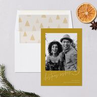 Christmas Wishes Holiday Cards Marigold Signature Blank Portrait  Standard