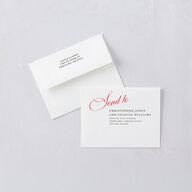Bold Romantic Type Save the Date Petite Cards Ruby Signature smooth Blank No Standard