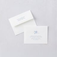 Classic Script Photo Thank You Cards Regency Blue