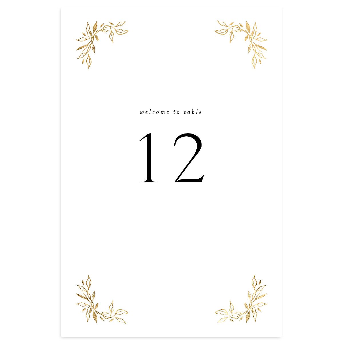 Monogram Leaves Table Numbers